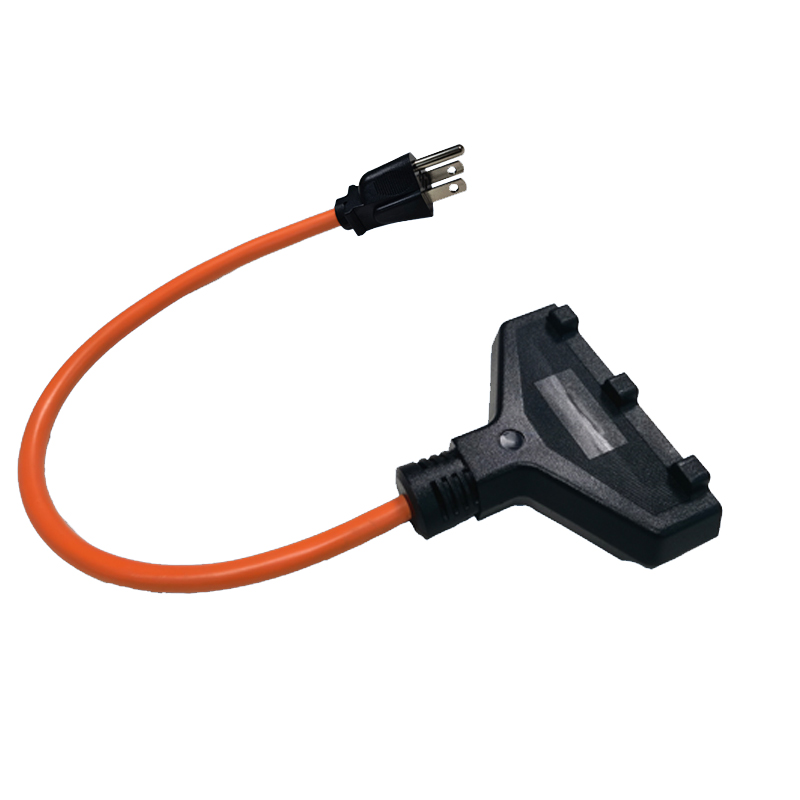 美式三插母座 5-15R 扫把头 工业设备插头连接线